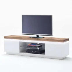 Discount Wohnen TV Tisch Stijn mit Wildeiche Massivholz