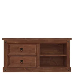 New Wohnen TV Unterschrank aus Kiefer Dunkel - Quarzas