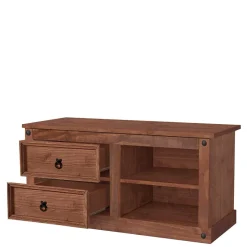 New Wohnen TV Unterschrank aus Kiefer Dunkel - Quarzas