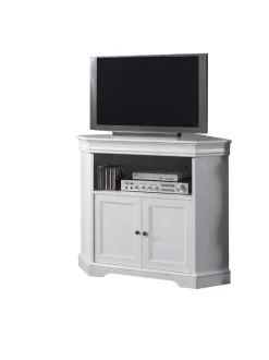 New Wohnen TV Unterschrank für Ecke in Weiß - Zarinas