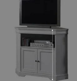 New Wohnen TV Unterschrank für Ecke in Weiß - Zarinas