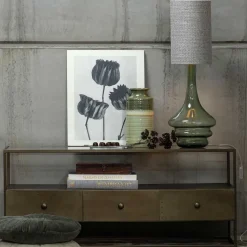 Discount Wohnen TV Unterschrank in Altmessing Metall - Liviano