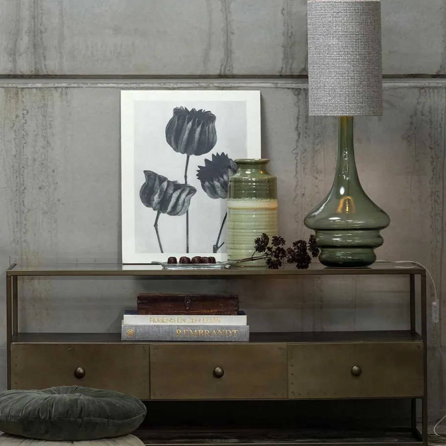 Discount Wohnen TV Unterschrank in Altmessing Metall - Liviano