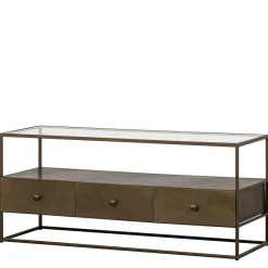 Discount Wohnen TV Unterschrank in Altmessing Metall - Liviano