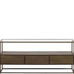 Discount Wohnen TV Unterschrank in Altmessing Metall - Liviano