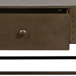 Discount Wohnen TV Unterschrank in Altmessing Metall - Liviano