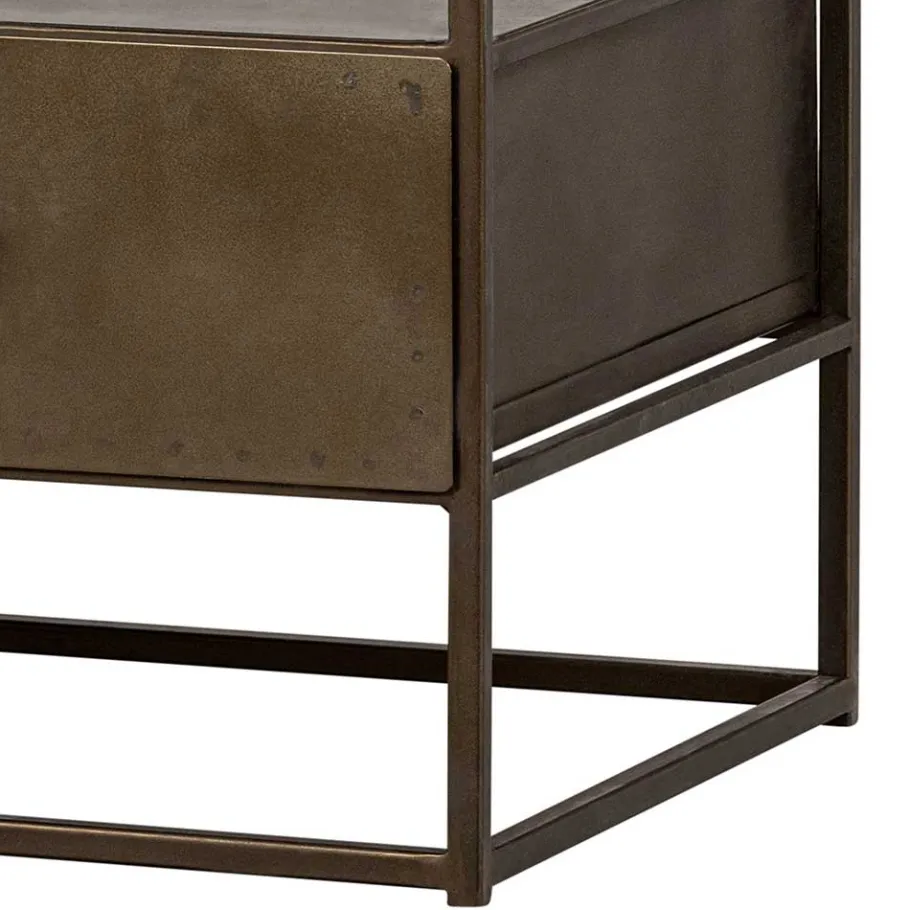 Discount Wohnen TV Unterschrank in Altmessing Metall - Liviano