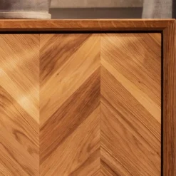 New Wohnen TV Unterschrank mit Fischgrät Design Türen - Kerfa