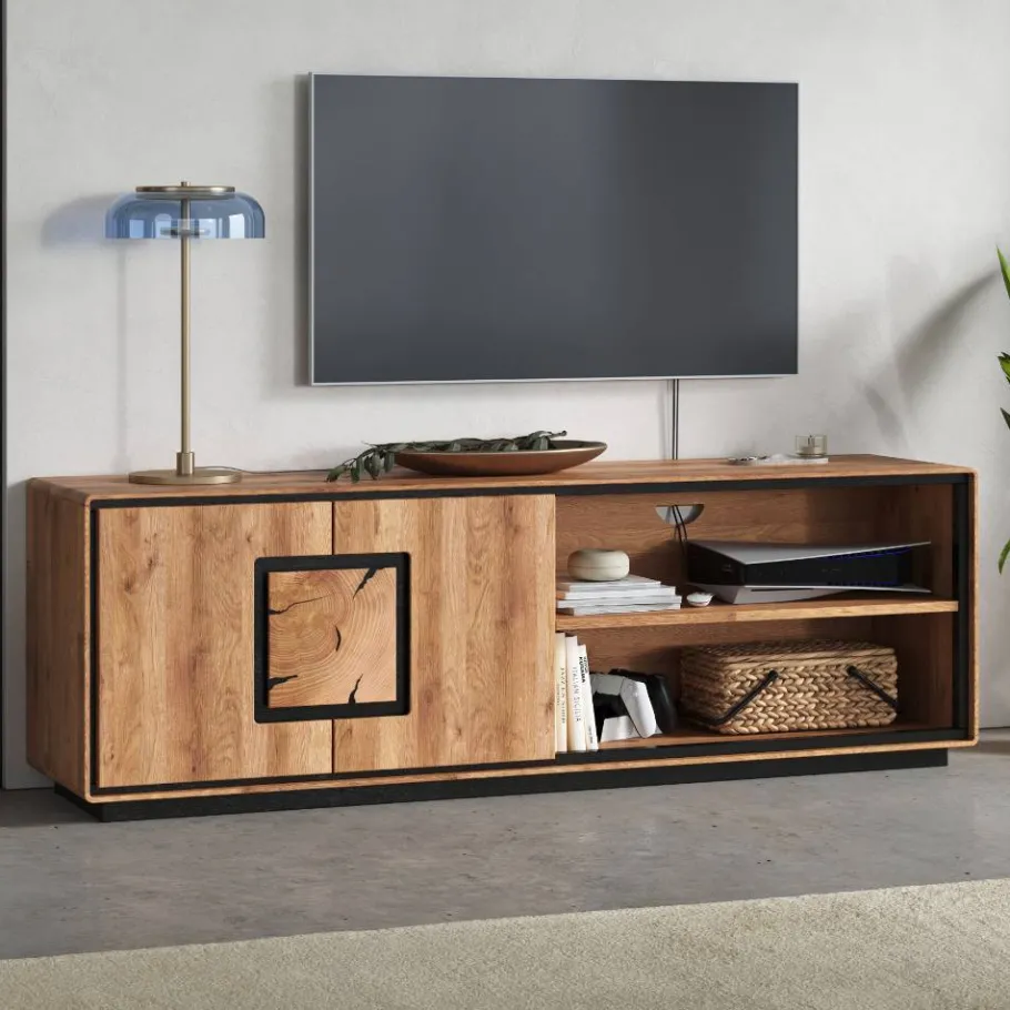 Wohnen TV Unterschrank mit Hirnholz Applikation - Shipper