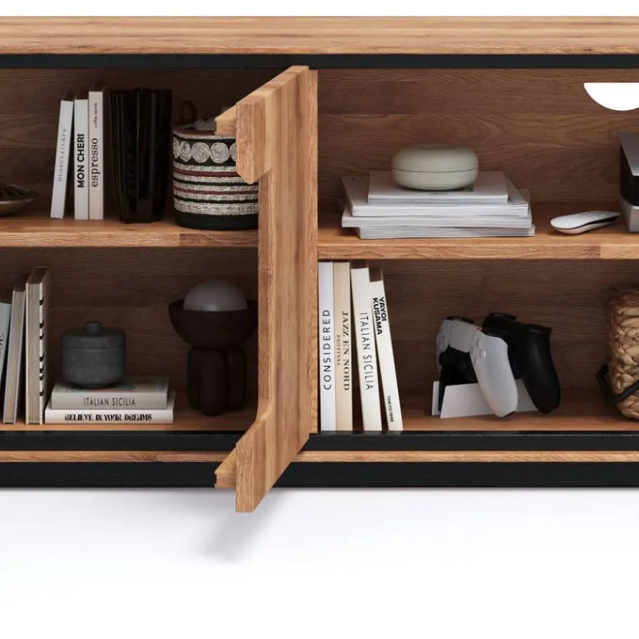 Wohnen TV Unterschrank mit Hirnholz Applikation - Shipper