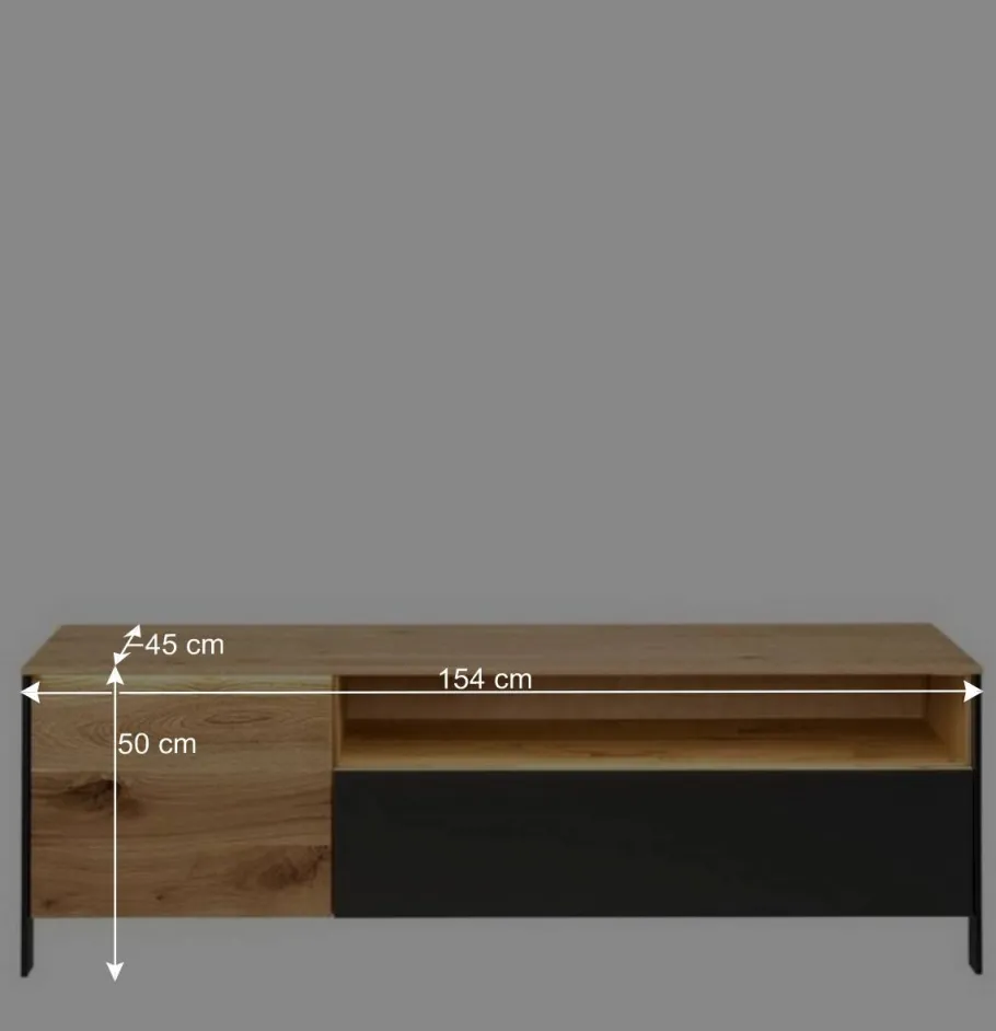 Wohnen TV Wohnwand Möbelset 194 cm breit - Viligrana (dreiteilig)