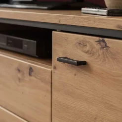 Discount Wohnen TV Wohnwand Set in Dekor Eiche - Nikdus (dreiteilig)