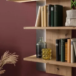 Discount Wohnen TV Wohnwand Set in Dekor Eiche - Nikdus (dreiteilig)