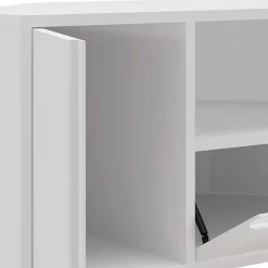 Online Wohnen TV-Board für die Ecke in Weiß & Gold - Patinca