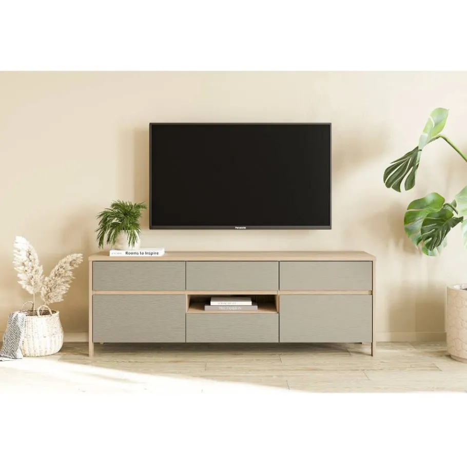 Hot Wohnen TV-Board in Eukalyptus und Eiche Optik - Promo