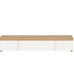 Discount Wohnen TV-Lowboard in Weiß mit Wildeiche Natur Optik - Emdan