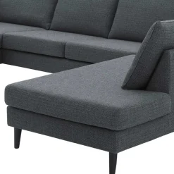 Wohnen U-Couch Wohnlandschaft in Anthrazit - Soltropa