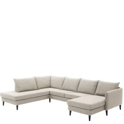 Sale Wohnen U-Form Wohnlandschaft in Creme - Bentema