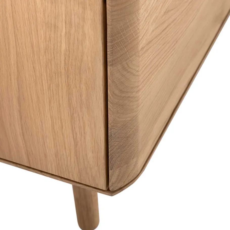 Wohnen Unterschrank für Fernseher aus Eiche Bianco - Bakaras