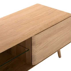 Wohnen Unterschrank für Fernseher aus Eiche Bianco - Bakaras