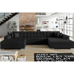 Sale Wohnen U-Sofa in Schwarz Kunstlederbezug - Bekasi