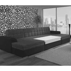 Sale Wohnen U-Sofa in Schwarz Kunstlederbezug - Bekasi