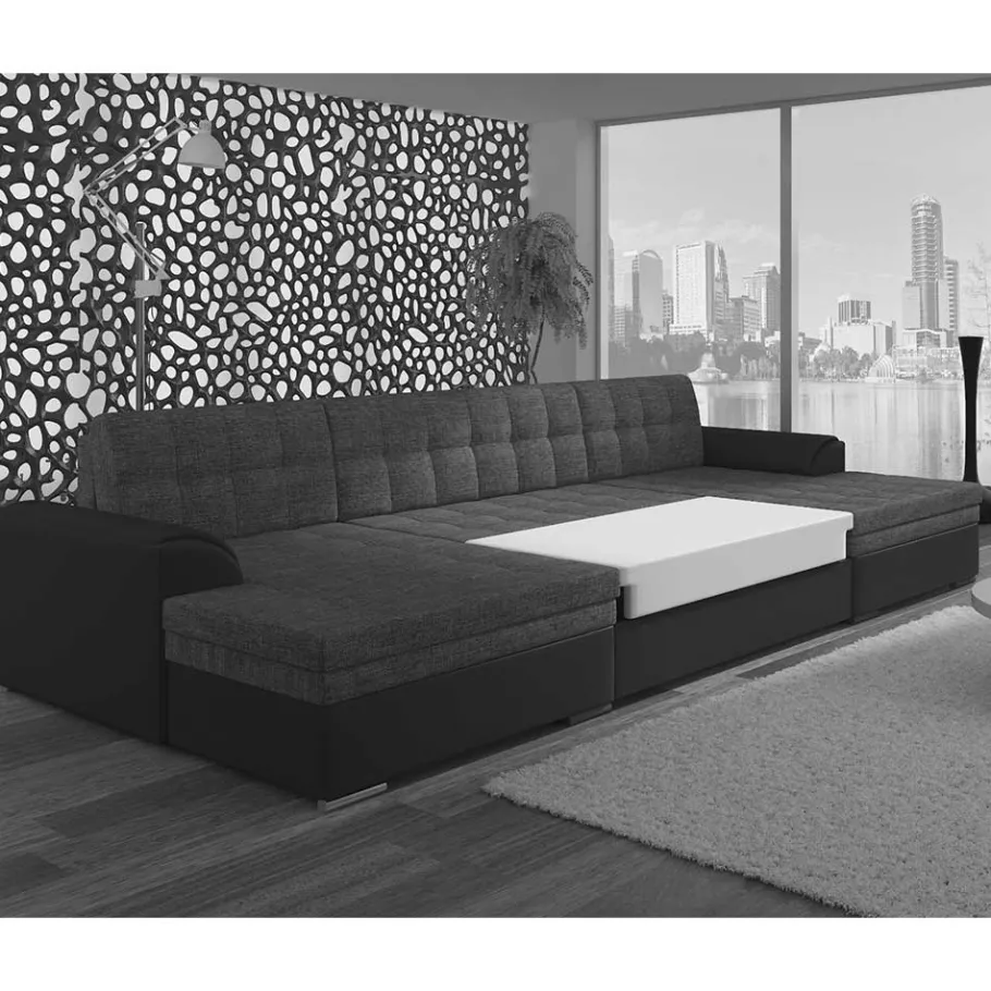 Sale Wohnen U-Sofa in Schwarz Kunstlederbezug - Bekasi