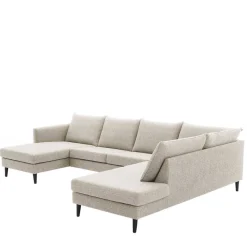Sale Wohnen U-Sofa Wohnlandschaft in Creme - Bentema