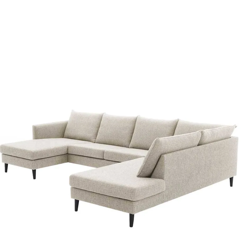 Sale Wohnen U-Sofa Wohnlandschaft in Creme - Bentema