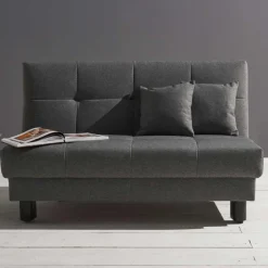Sale Wohnen Velours Bettcouch in Grau - Daylight