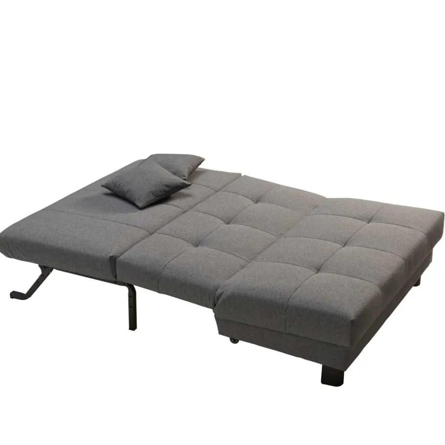 Sale Wohnen Velours Bettcouch in Grau - Daylight