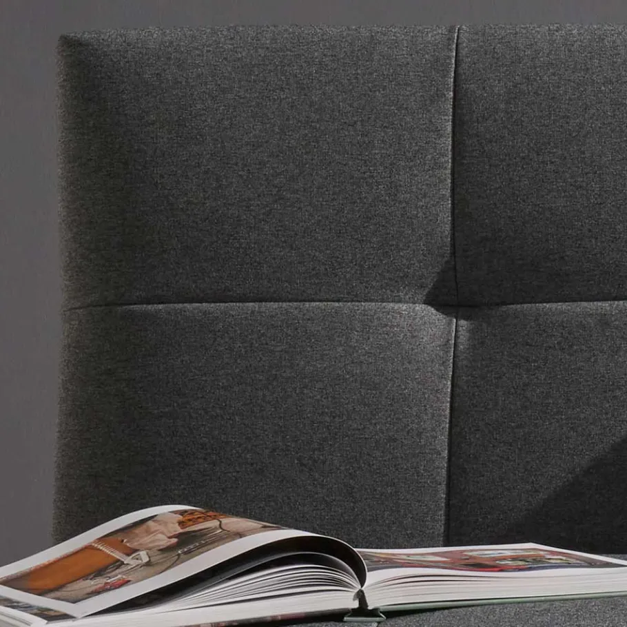 Sale Wohnen Velours Bettcouch in Grau - Daylight