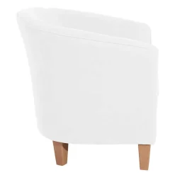 Clearance Wohnen Velours Polsterssel in Creme und Buche - Potova