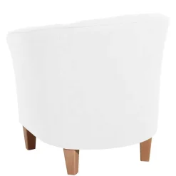 Clearance Wohnen Velours Polsterssel in Creme und Buche - Potova