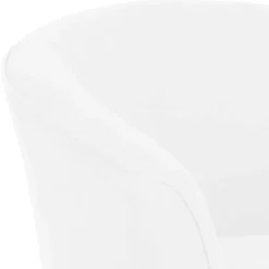 Clearance Wohnen Velours Polsterssel in Creme und Buche - Potova