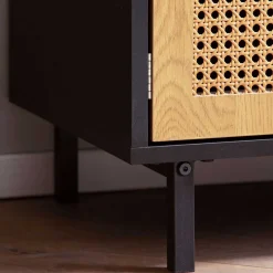 Clearance Wohnen Vertiko in Natur und Schwarz - Around