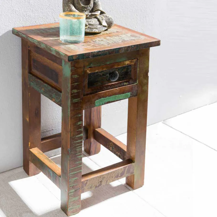 Discount Wohnen Vintage Ablagetisch Dencig mit Schublade