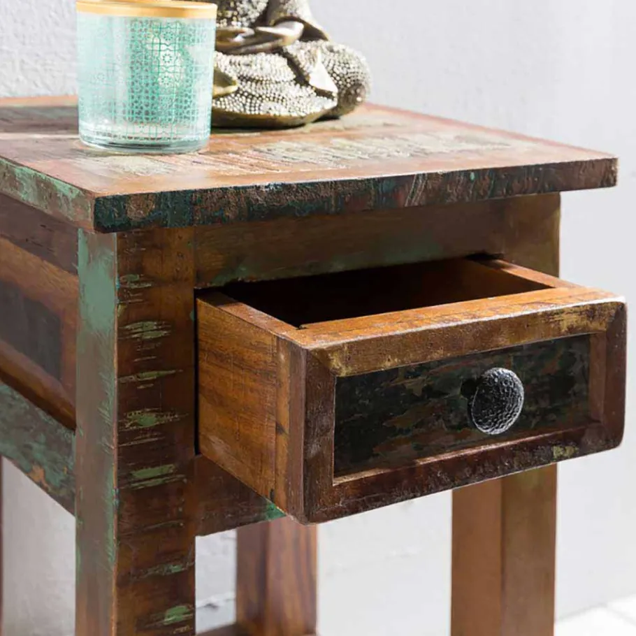 Discount Wohnen Vintage Ablagetisch Dencig mit Schublade