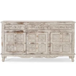 New Wohnen Vintage Design Anrichte in Holz White Wash - Perolyn