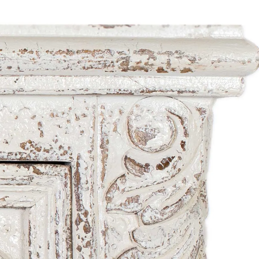 New Wohnen Vintage Design Anrichte in Holz White Wash - Perolyn