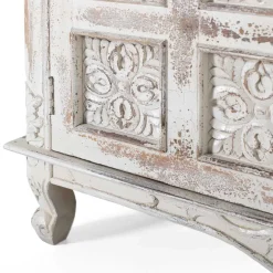 New Wohnen Vintage Design Anrichte in Holz White Wash - Perolyn