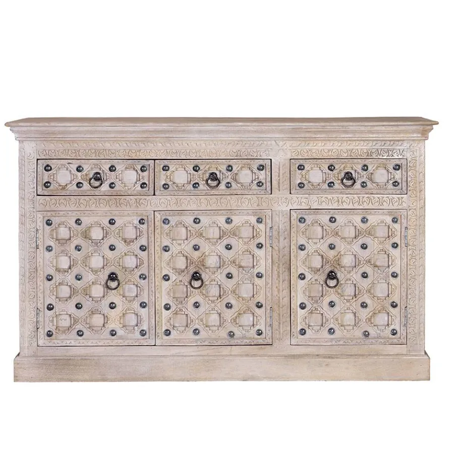 Hot Wohnen Vintage Design Anrichte in White Wash - Uladan