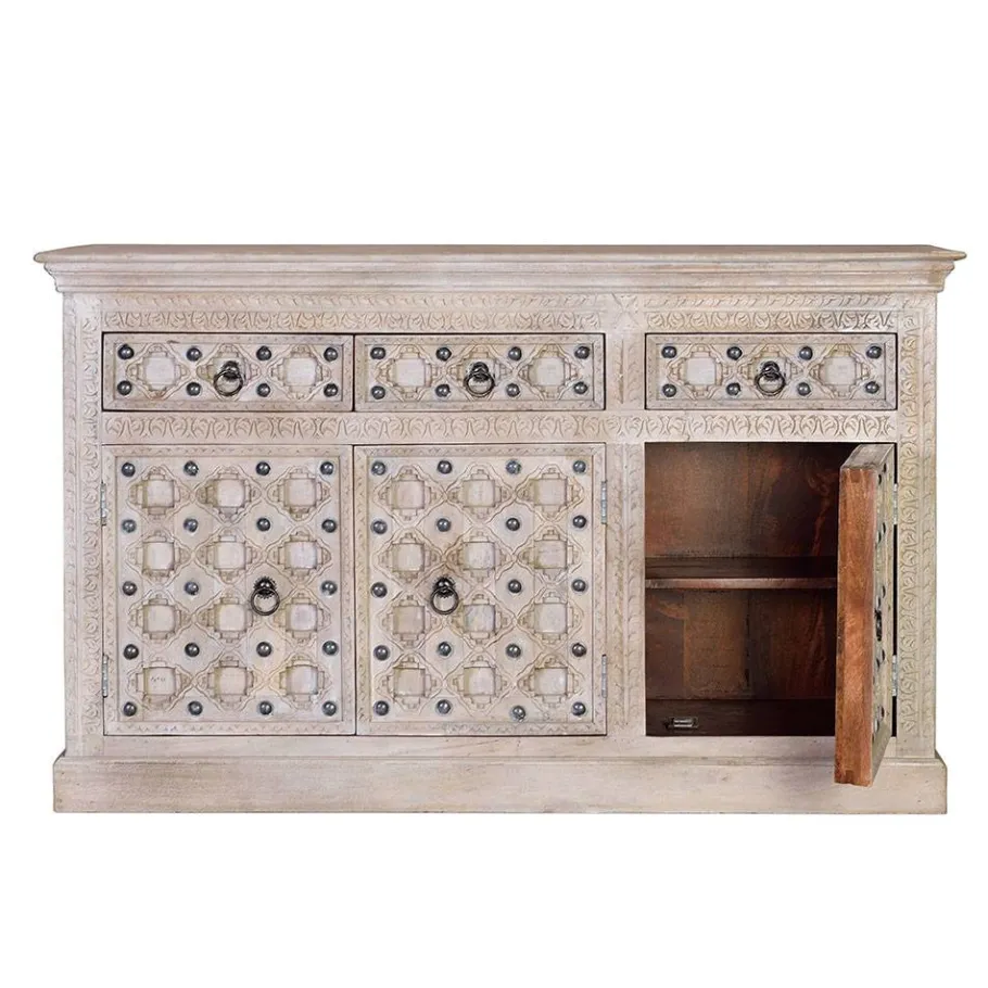 Hot Wohnen Vintage Design Anrichte in White Wash - Uladan