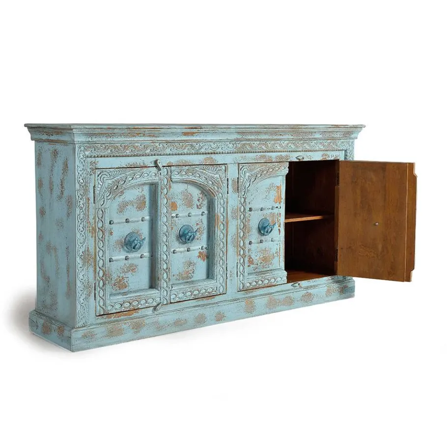 Discount Wohnen Vintage Design Anrichte in Türkis - Canopuss