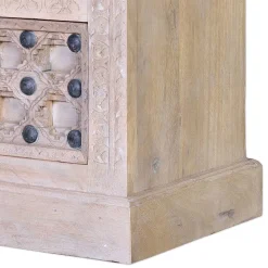Sale Wohnen Vintage Design Kommode in Holz White Wash - Uladan
