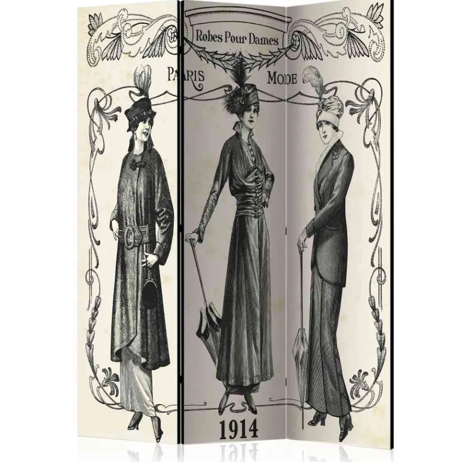 Hot Wohnen Vintage Design Paravent Damenmode 1914 - Malentra