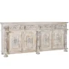 Wohnen Vintage Design Sideboard in Holz White Wash - Cionga