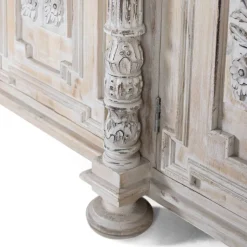 Wohnen Vintage Design Sideboard in Holz White Wash - Cionga