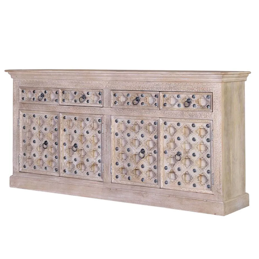 Hot Wohnen Vintage Design Sideboard in White Wash - Uladan