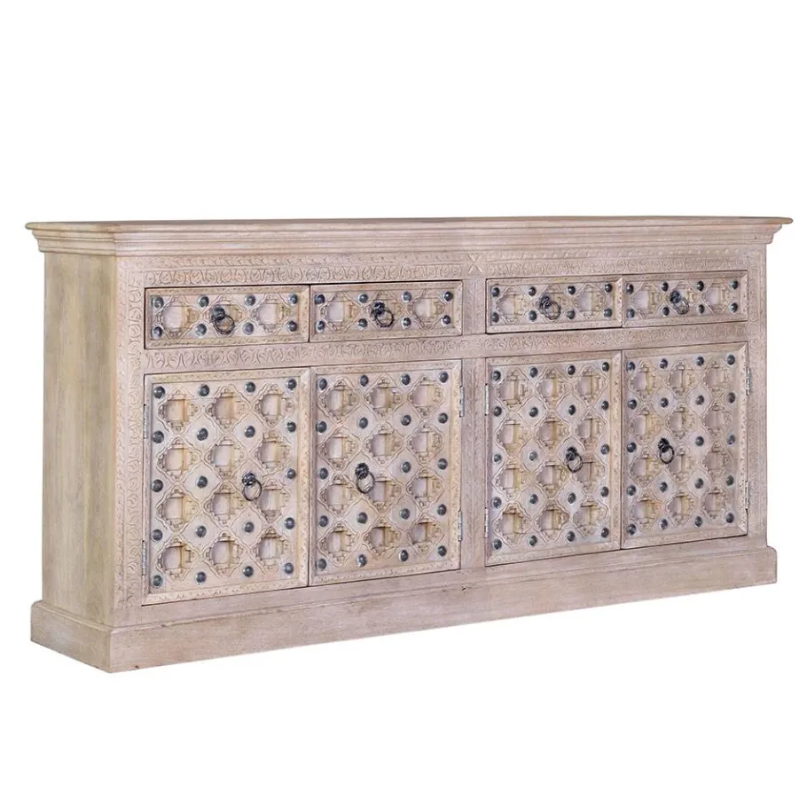 Hot Wohnen Vintage Design Sideboard in White Wash - Uladan